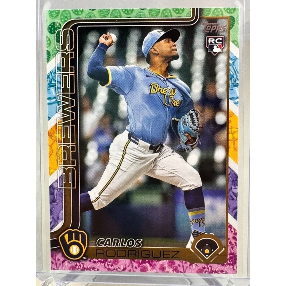 2025 Topps Series 1 Carlos Rodriguez Brewers RC #16 Easter Holiday Tin Exclusive